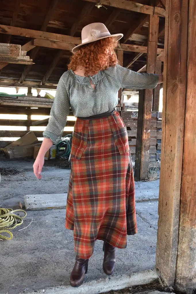 秋季格紋羊毛半身裙