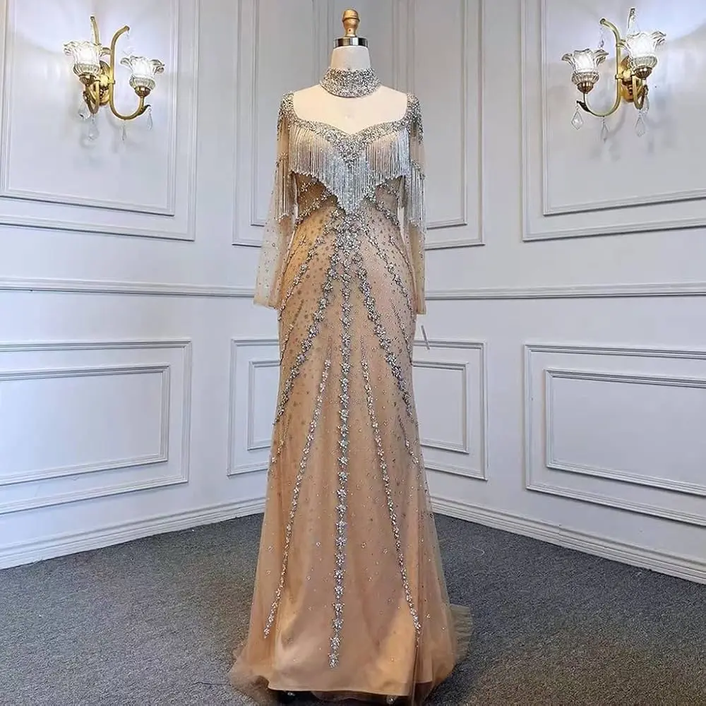 晚禮服縫邊（串珠/層疊式）